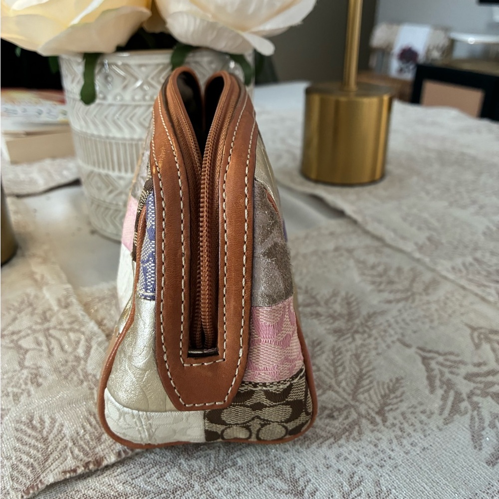 Authentic Coach Patchwork Cosmetic Bag - Style F1… - image 5